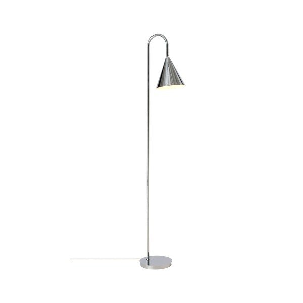 Kovinska stoječa svetilka z upogljivo konstrukcijo v sijajno srebrni barvi (višina 145 cm) Liam – Ellos Home-image-3