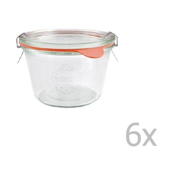 Komplet 6 kozarcev Weck Sturz, 370 ml