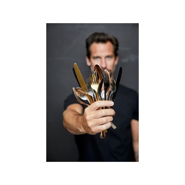 Jeklen pribor v mat srebrni barvi 16 ks – Bitz-image-3