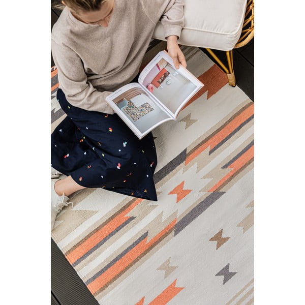 Obojestranska zunanja preproga iz reciklirane plastike Green Decore Aztec, 90 x 150 cm-image-2