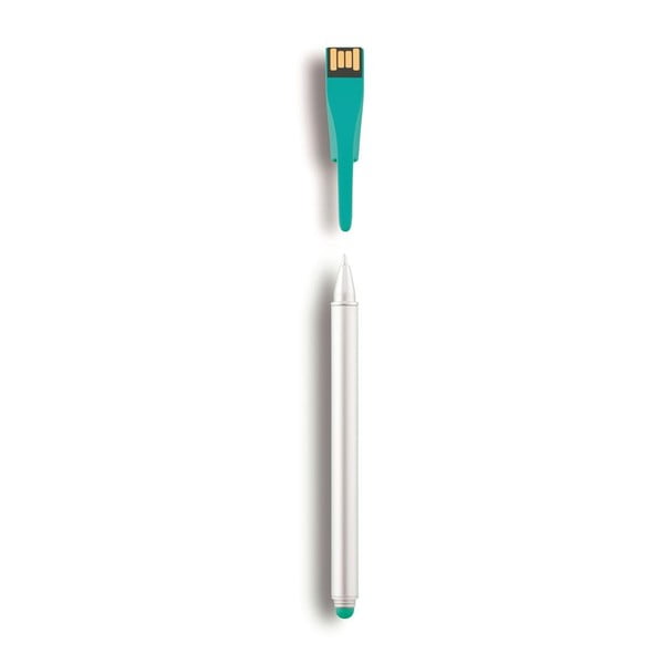 Pisalo z diskom USB Točka 4 GB, zelena-image-3