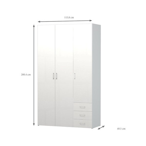 Bela omara Evegreen House Spark, višina 200,4 cm-image-3