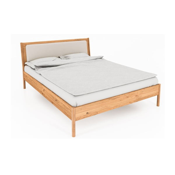 Oblazinjena hrastova zakonska postelja 140x200 cm Pola - The Beds