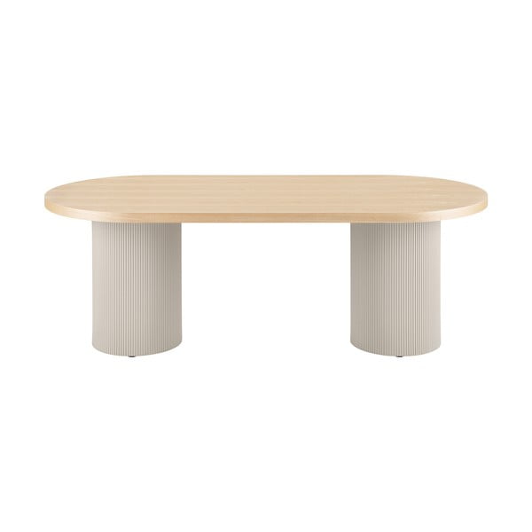 Jedilna miza z mizno ploščo v jesenovem dekorju 100x220 cm Solva – House Nordic-image-2