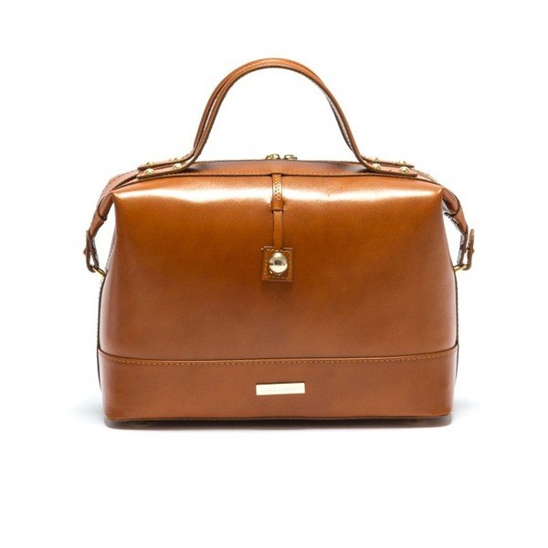 Usnjena torbica Anna Luchini 355L Cognac