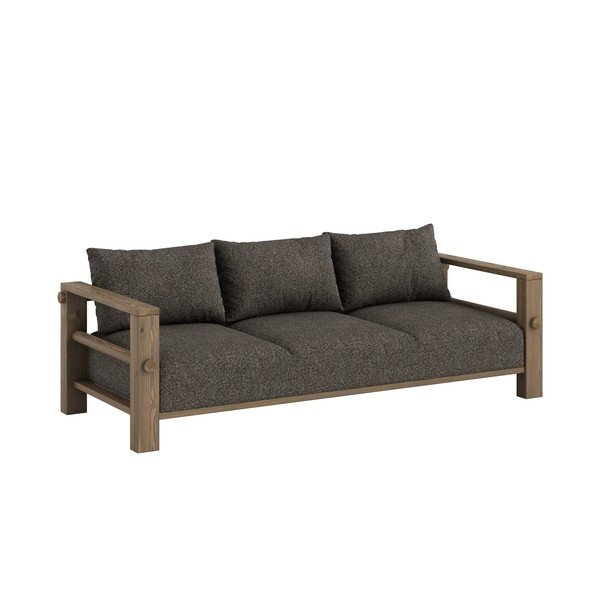 Temno siva sedežna garnitura 225 cm Bare – Karup