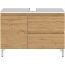 Bela omarica za pod umivalnik v hrastovem dekorju 80x56 cm Torrance - Germania