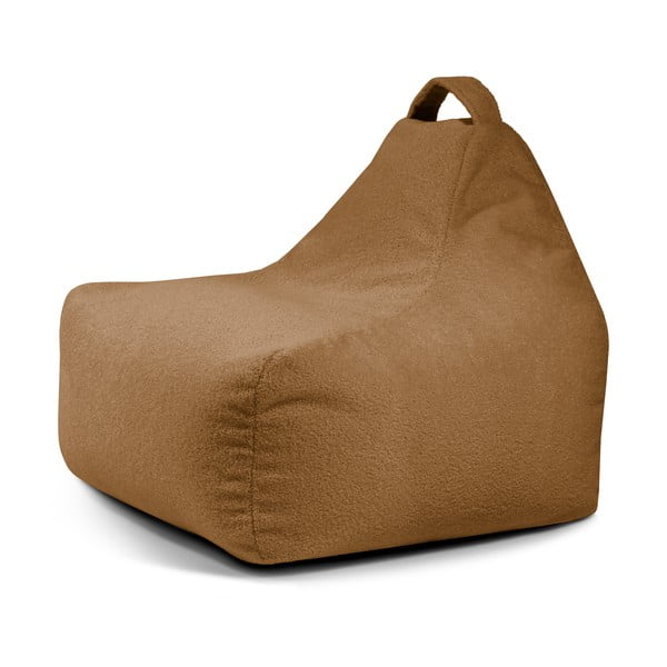 Rjava otroška vreča za sedenje iz tkanine bouclé Game Amuse – SLOWDOWN