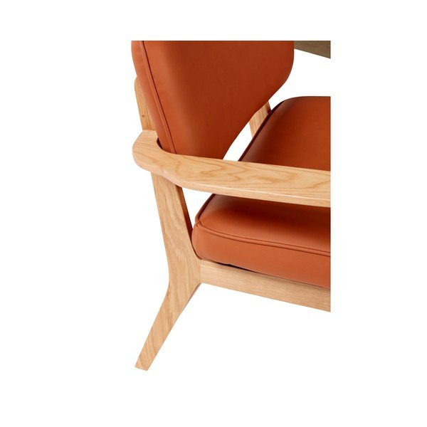 Oranžen fotelj iz umetnega usnja Hübsch Haze-image-3