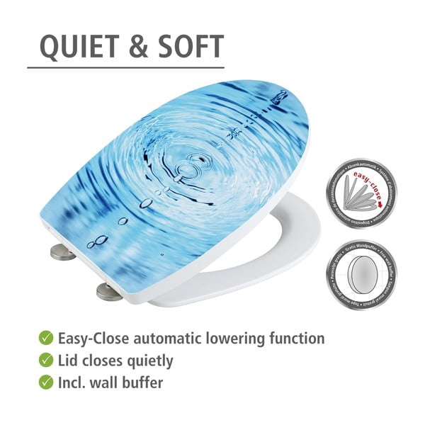 WC deska s počasnim zapiranjem 38 x 45 cm Droplets – Wenko-image-3