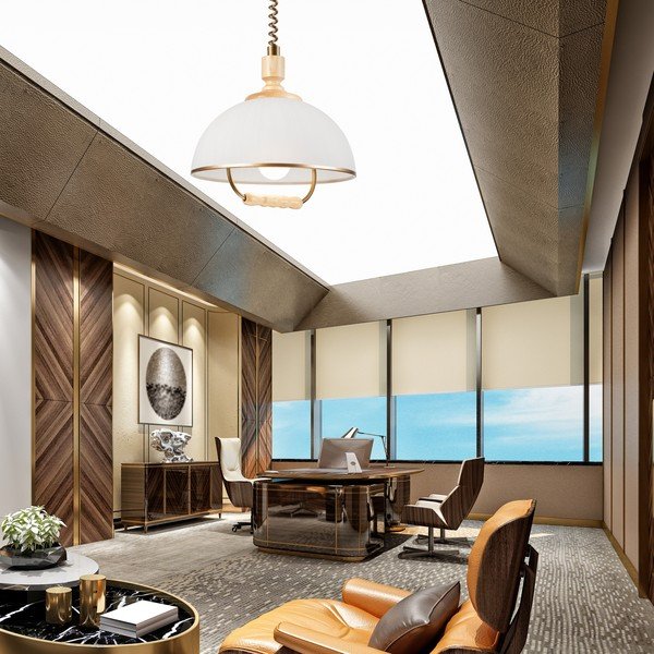 Viseča svetilka v bronasti in naravni barvi s steklenim senčilom ø 30 cm Ramona – LAMKUR-image-1