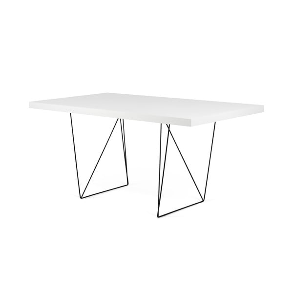 Bela miza s črnimi nogami TemaHome Multi, 180 x 77 cm-image-1
