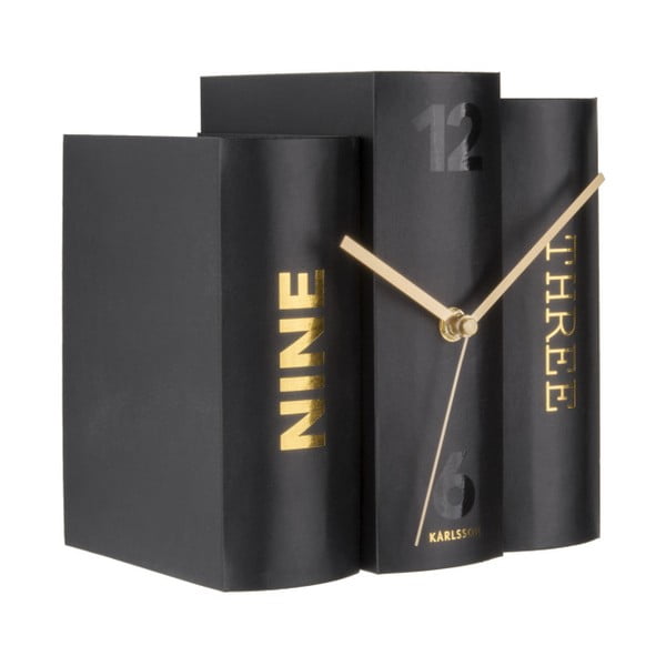Črna namizna ura v obliki knjig Karlsson-image-1