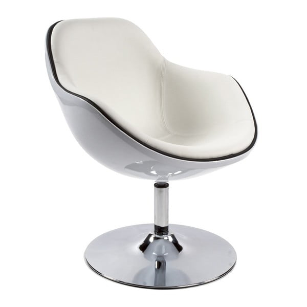 Beli vrtljivi fotelj Kokoon Design Daytona