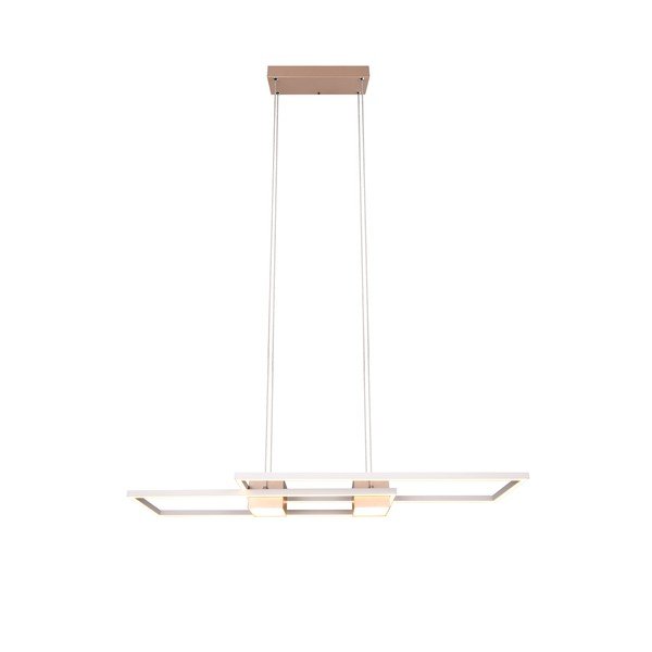 Bronasto-bela zatemnitvena LED viseča svetilka z daljinskim upravljalnikom Albany – Trio-image-2