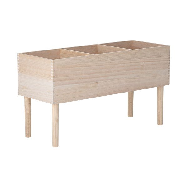 Regal iz masivne pavlonije v svetli naravni barvi 91x50x35 cm Douve – Bloomingville