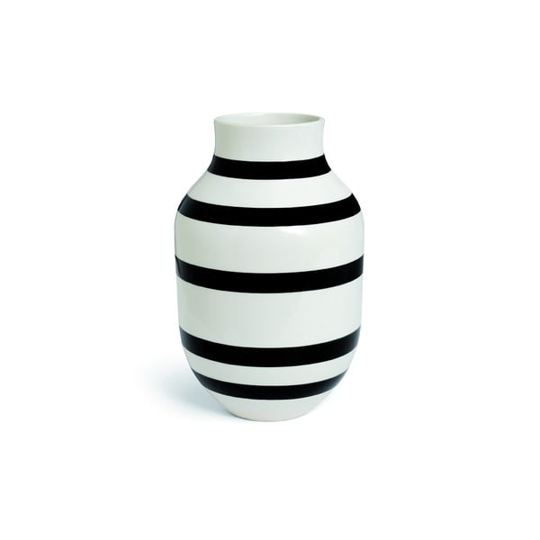 Črno-bela keramična vaza Kähler Design Omaggio, višina 30,5 cm