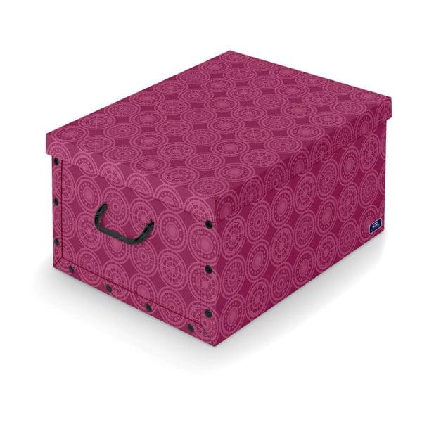 Vijolična škatla za shranjevanje Domopak Ella, dolžina 50 cm