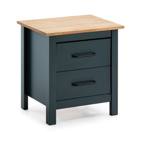 Temno modra nočna omarica iz masivnega bora Miranda – Marckeric-image-2