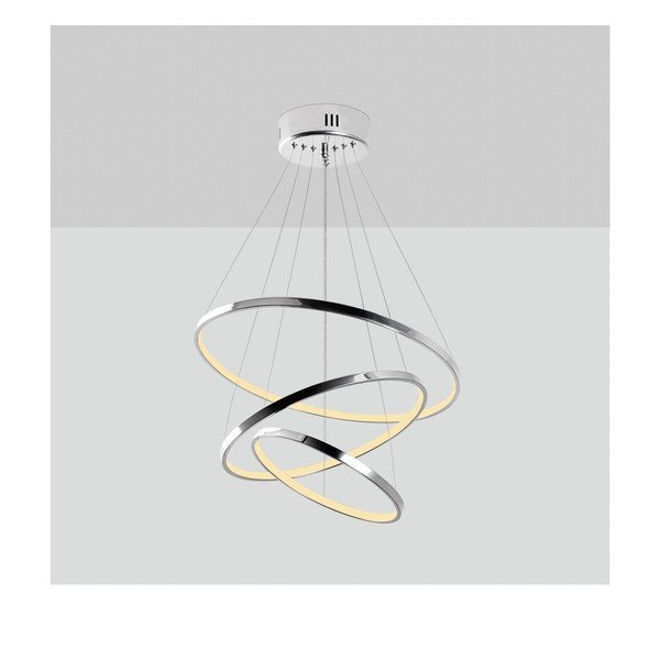 LED viseča svetilka v srebrni barvi ø 50 cm Simit – Opviq lights-image-2