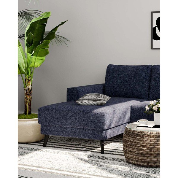 Temno modra kotna sedežna garnitura (levi kot) Fynn – Ghado-image-1