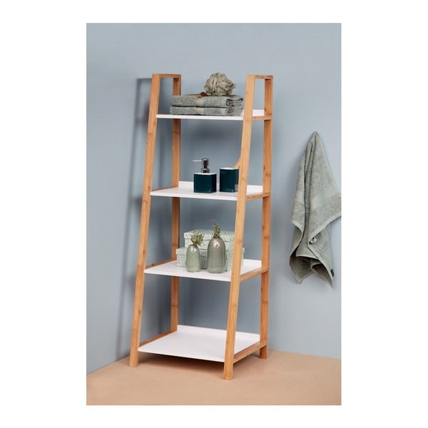 Bambusova kopalniška polica s 4 policami Wenko Finja-image-1