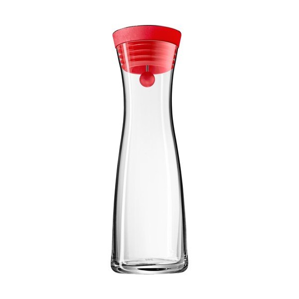 Stekleni kozarec za vodo z rdečim pokrovom WMF, 1 l-image-2