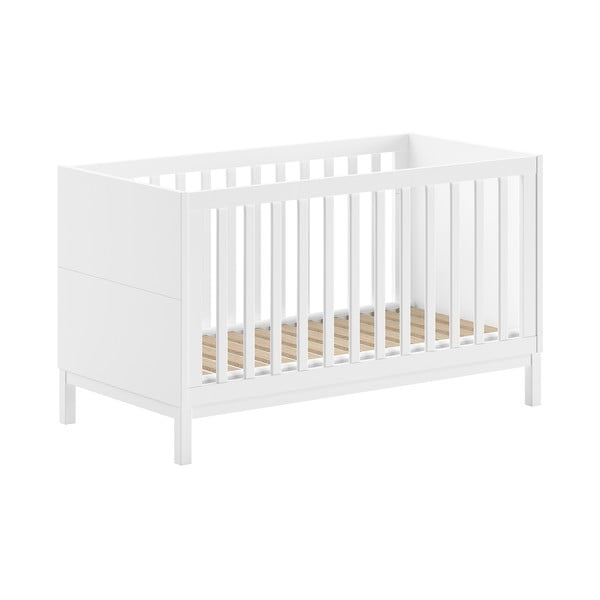 Bela otroška posteljica iz masivnega bora 70x140 cm Eva – Vipack