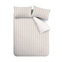 Bež bombažna podaljšana posteljnina za zakonsko posteljo 230x220 cm Ashford Stripe – Bianca
