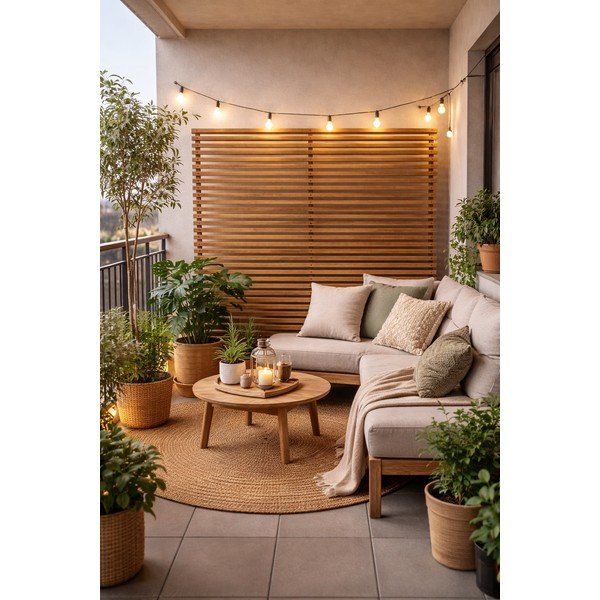 Lesen balkonski zastor v naravni barvi 153x185 cm – Hartman-image-2