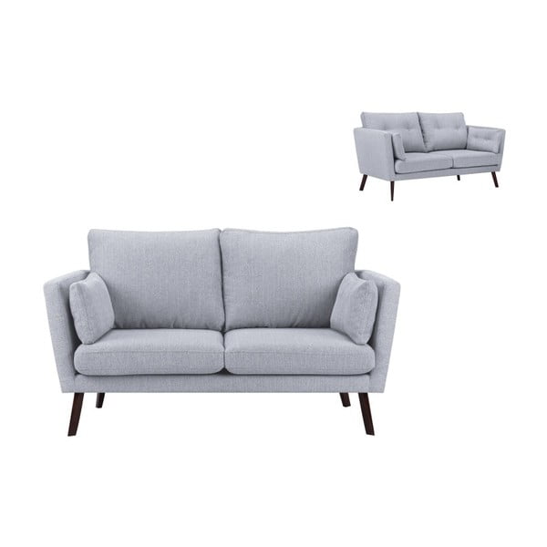 Svetlo siva 2 sedežna garnitura Mazzini Sofas Elena-image-1