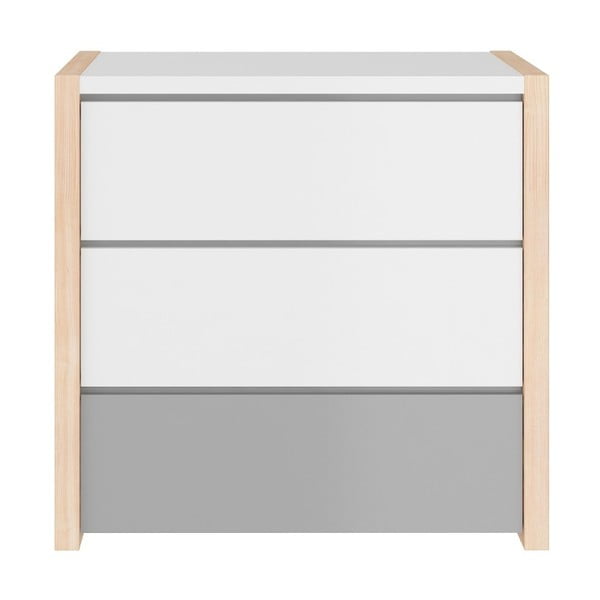 Siva komoda s 3 predali BELLAMY Pinette-image-1