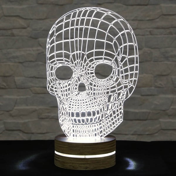 3D namizna svetilka Skull