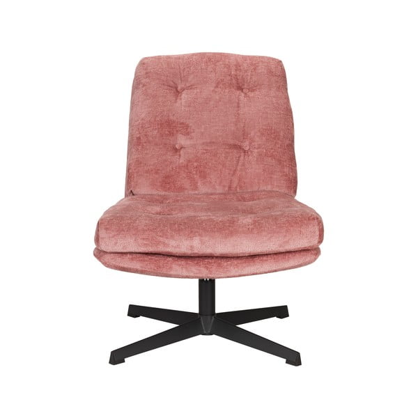 Rožnat vrtljiv fotelj Kai – White Label-image-1