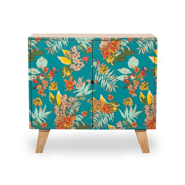 Omarica v turkizni in naravni barvi 90x85x40 cm Reipur – Interia Home & Living