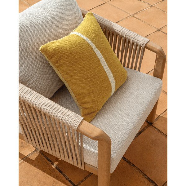 Bež aluminijasta vrtna garnitura za 4 osebe Sirte – Kave Home-image-3