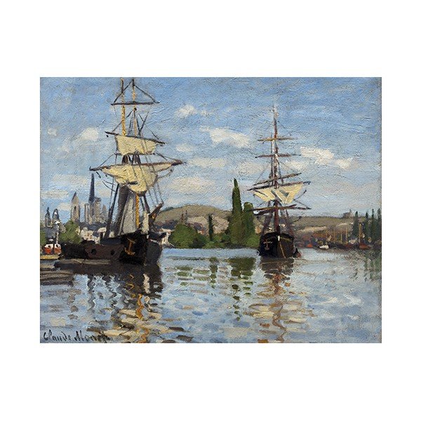 Claude Monet - Ladje na Seni pri Rouenu, 50x40 cm