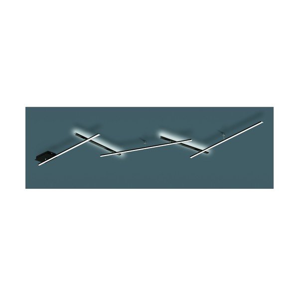 Mat črna LED zatemnitvena stropna svetilka 50x245 cm Indira – Trio-image-3