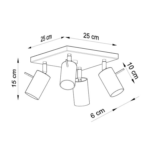 Črna stropna svetilka Sollux Etna-image-4