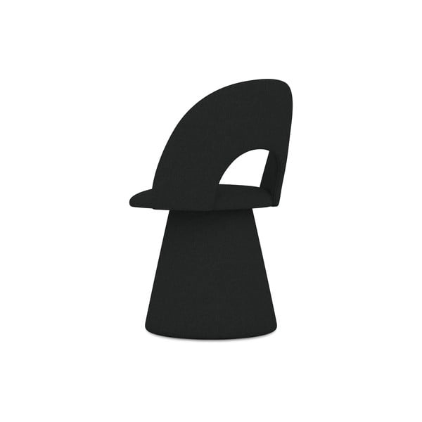 Črn oblazinjen jedilni stol Kalo – Makamii-image-4