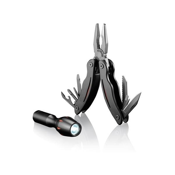 Večnamenski nož Extreme z baterijsko svetilko in nožnico