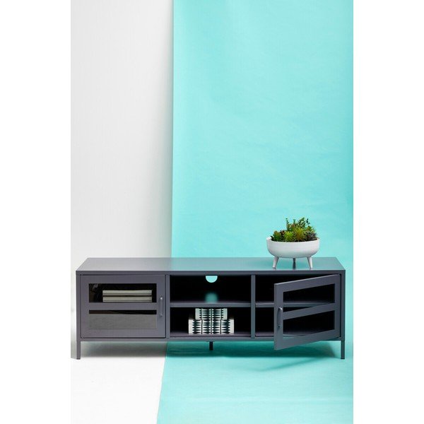 Siva jeklena TV omarica 150x50x45 cm Acier – Premier Housewares-image-1
