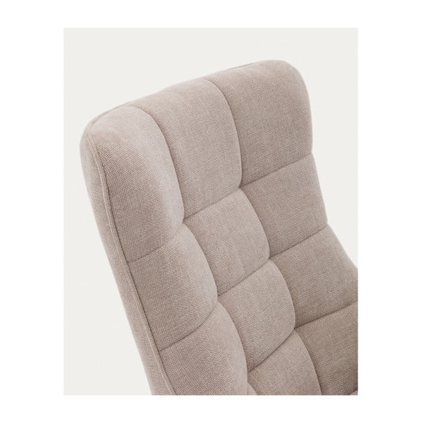 Bež vrtljiv fotelj iz šenilje Teryl – Kave Home-image-4
