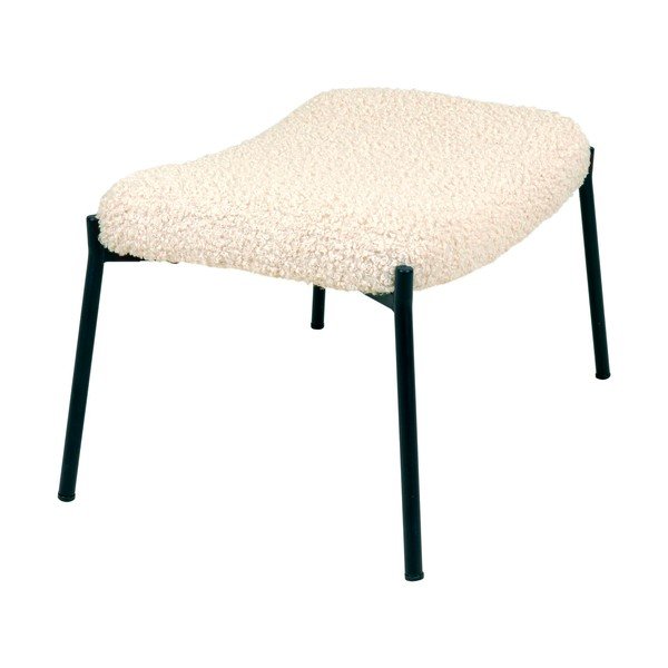 Kremno bel tabure iz umetnega krzna Glasgow – House Nordic-image-3