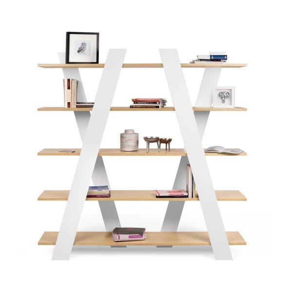 Bel knjižni regal TemaHome Wind Oak-image-3