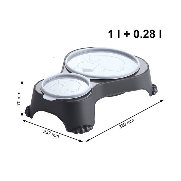 Črna plastična posoda za hišne ljubljenčke s pokrovom Sally - Rotho-image-1