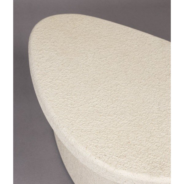 Bež mizica v marmornem dekorju 49x74 cm Veda – Dutchbone-image-3