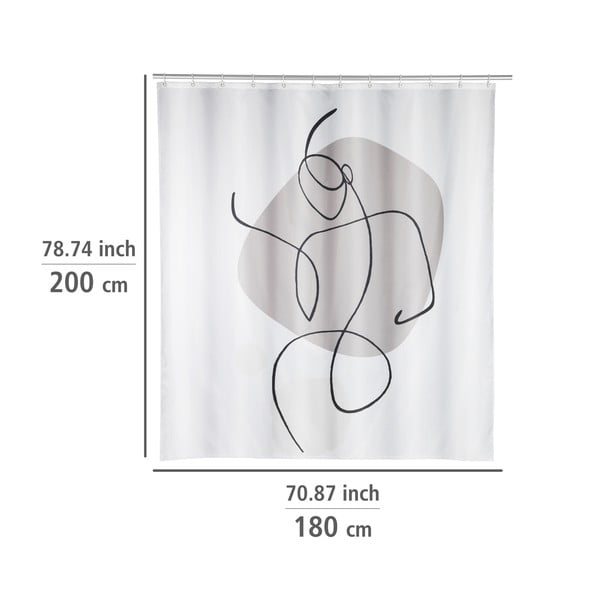 Zavesa za tuš 180x200 cm Ladyline – Wenko-image-1
