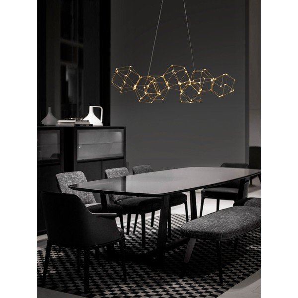 Aluminijasta LED viseča svetilka v zlati barvi Nebula – Nova Luce-image-1
