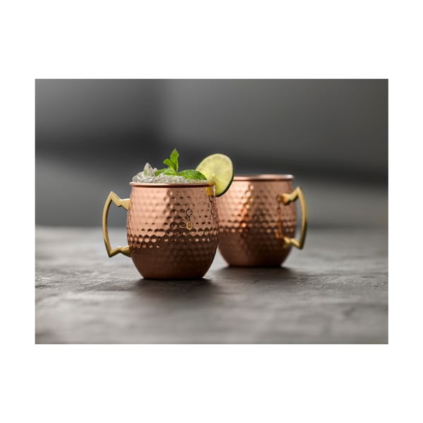 Bakrene skodelice iz jekla v kompletu 4 ks 80 ml Moscow Mule – Lyngby Glas-image-1